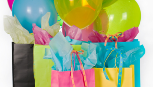 Attach Balloons to Favor Bags