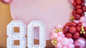 Floral Balloon Arch with Shades