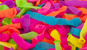 Fill all latex balloons with air