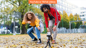 Make YouTube or TikTok videos