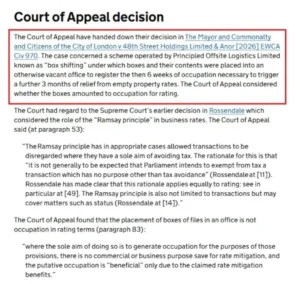 Court of Appeal Decision