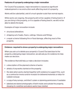 Empty Property Council Tax Renovation