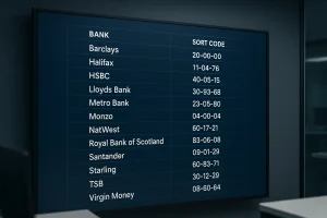 Complete List of UK Bank Sort Codes